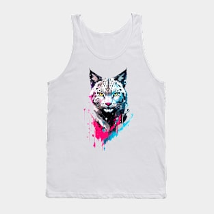 Snow Leopard Art Splash Tee! Tank Top